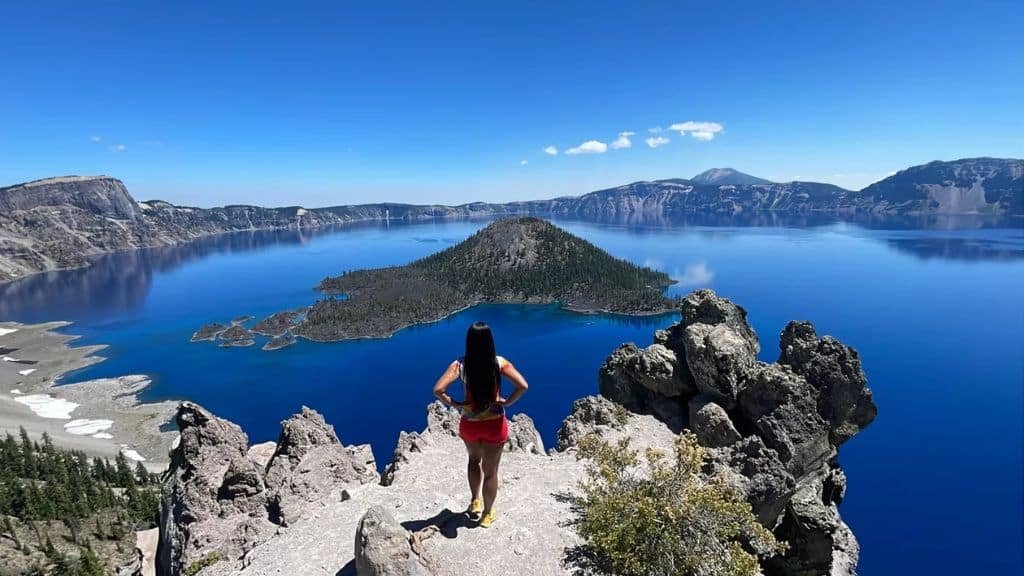 Tourists Disregarding Warning Signs Crater Lake