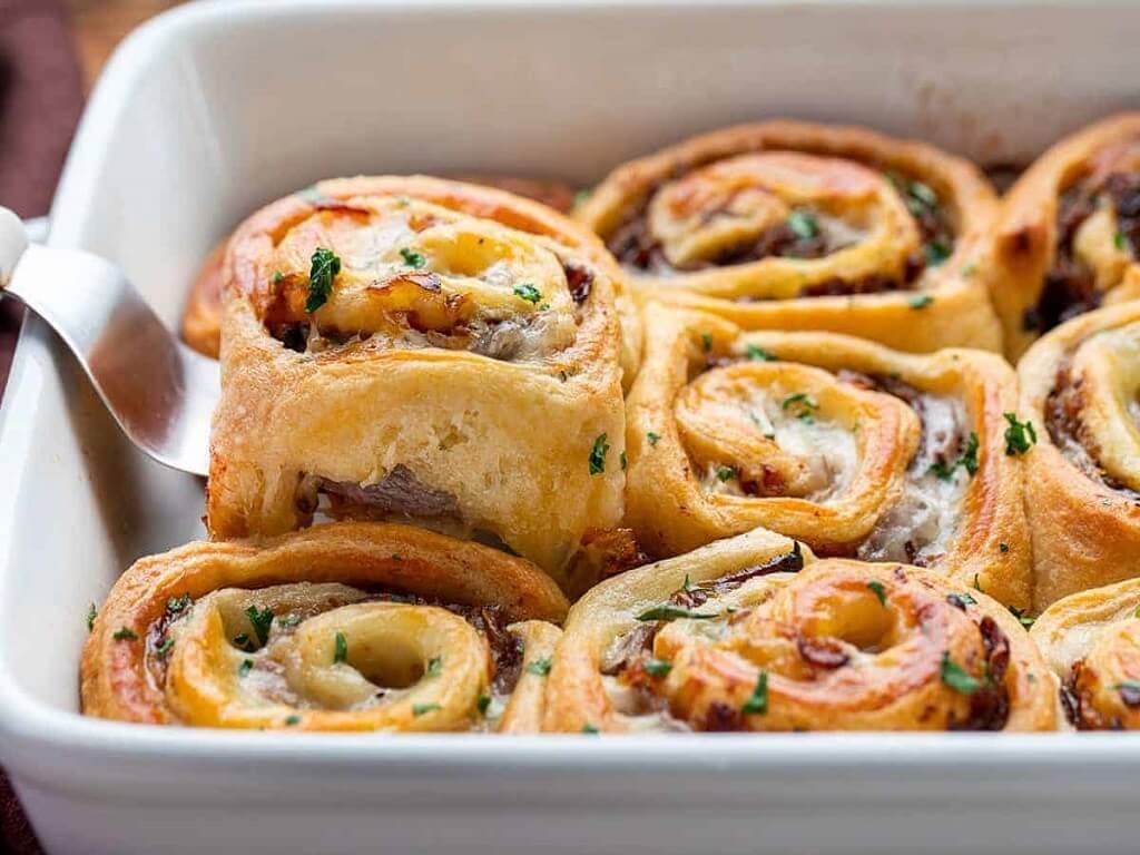 Air-Fryer Onion Crescent Rolls