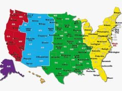 USA Time Zone Map USA Time Zone Map