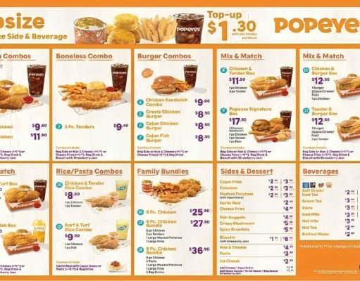 Popeyes Menu with Prices for Budget-Friendly Enjoyment Popeyes Menu with Prices