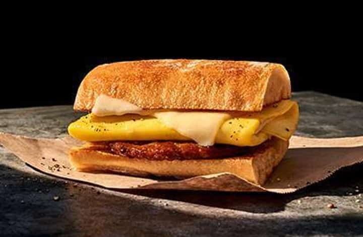 Bacon, Scrambled Egg, and Cheese on Ciabatta