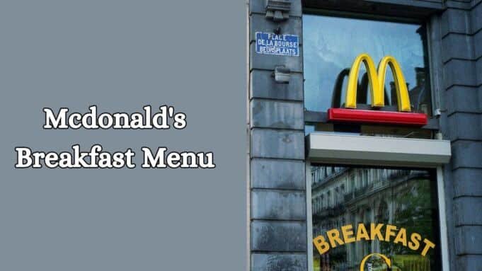 Mcdonald's Breakfast Menu