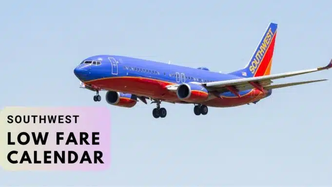 Southwest Low Fare Calendar