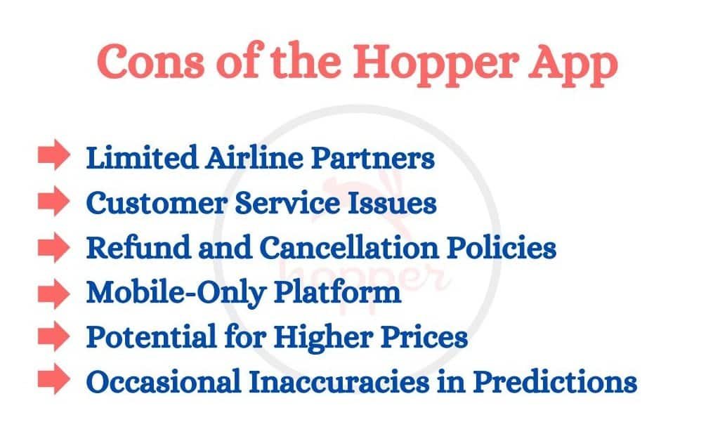 Cons of the Hopper App