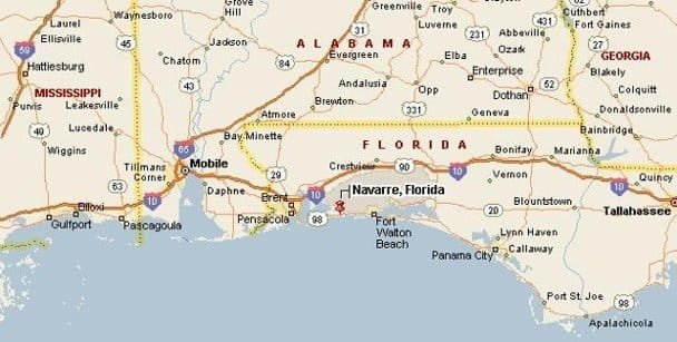 Distance Between Navarre Beach and Destin