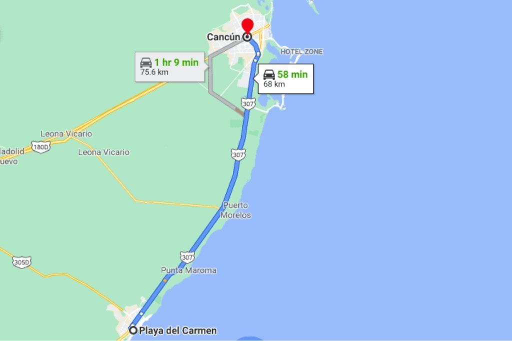 How do you get from Playa del Carmen to Cancun?