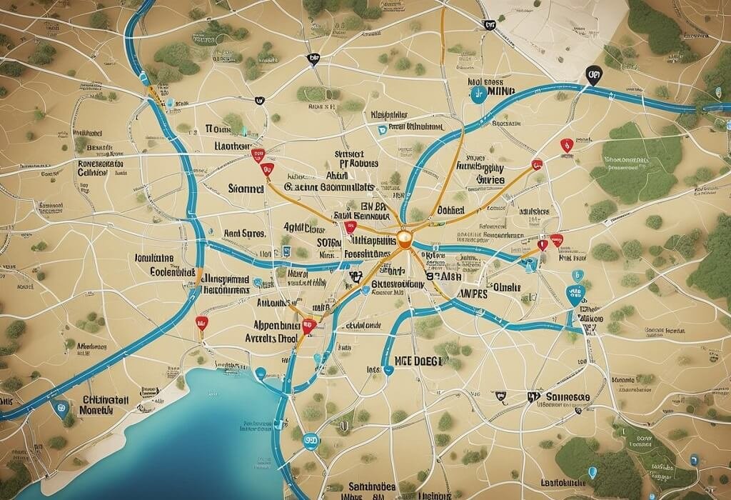 Phoenix to San Diego Road Trip Map