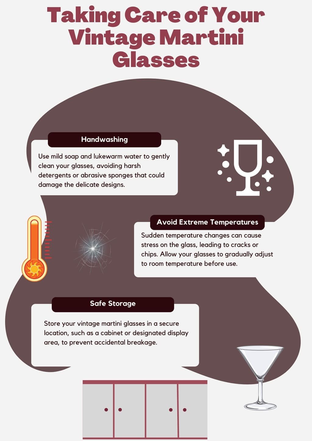 Taking care of Vintage Martini Glasses 