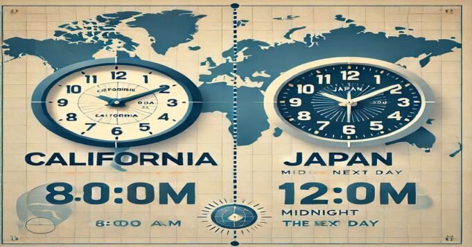 Time Difference Between California and Japan