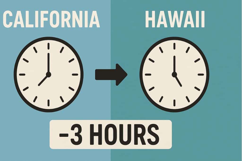 Time Difference Between Hawaii and California