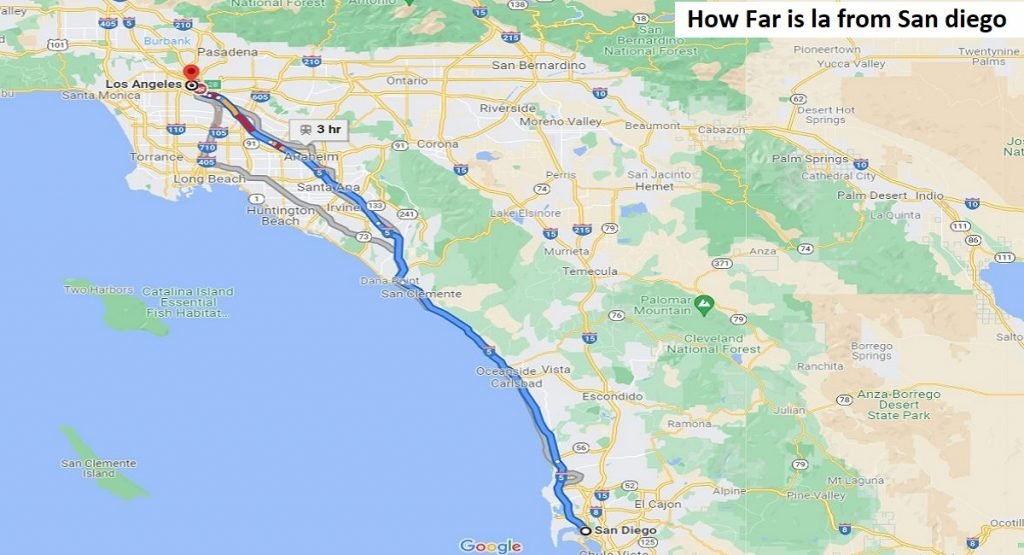 How Far is la from San diego - Tour in Planet