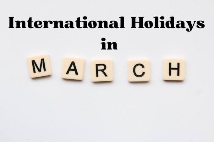 International Holidays in March