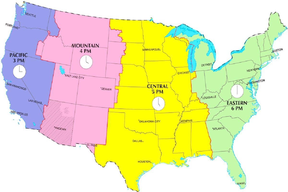 USA Time Zones And Related States 48 OFF