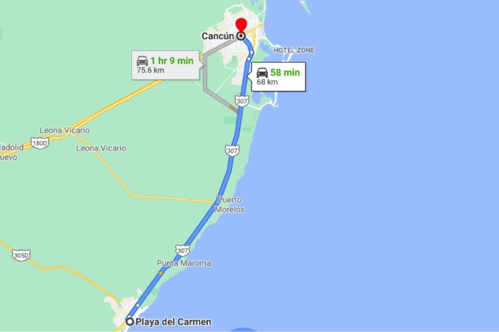 How do you get from Playa del Carmen to Cancun?