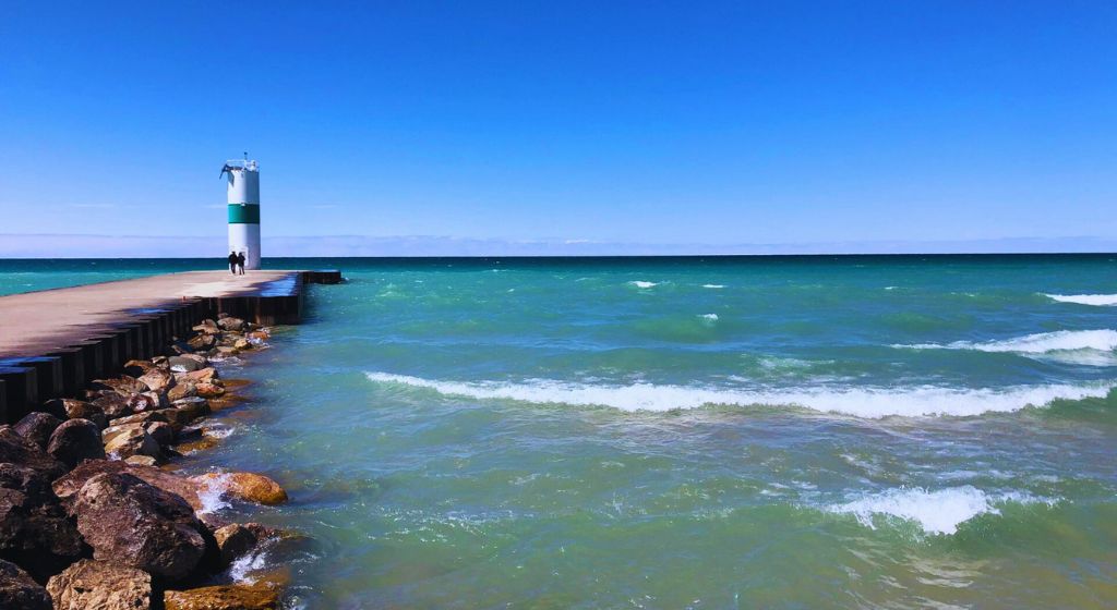 Panoramic Pentwater Lake View