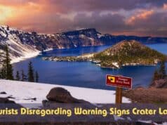 Tourists Disregarding Warning Signs Crater Lake – A Growing Concern Tourists Disregarding Warning Signs Crater Lake