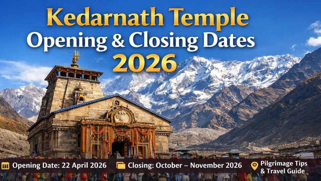 Kedarnath Temple Opening and Closing Dates