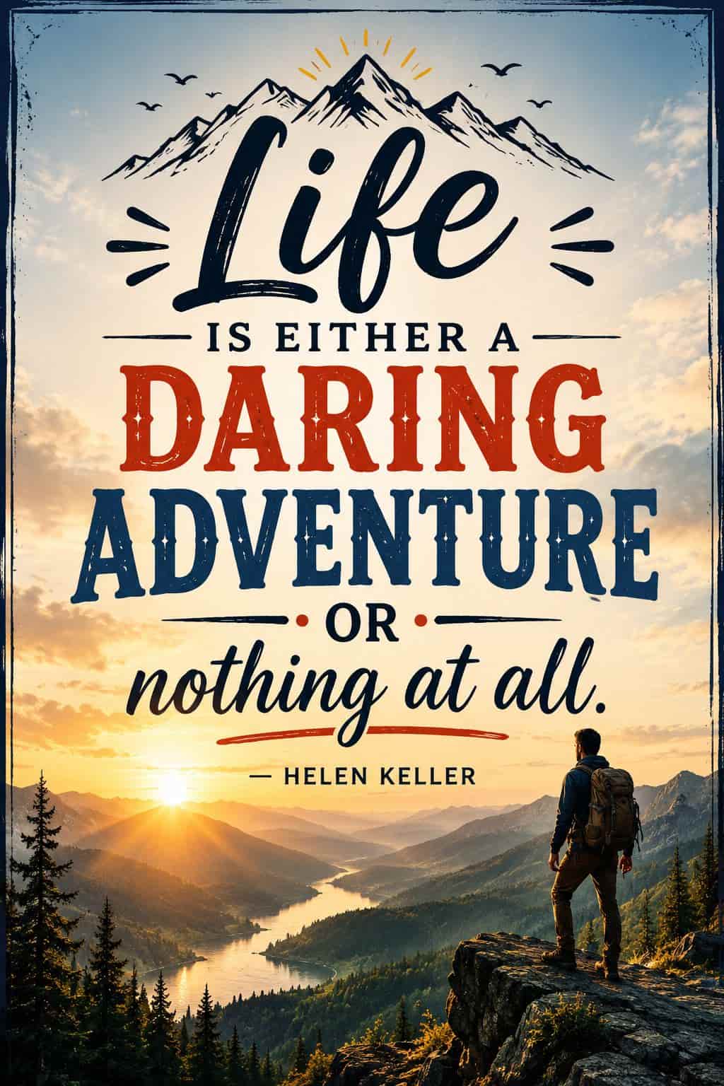 Life is either a daring adventure or nothing at all