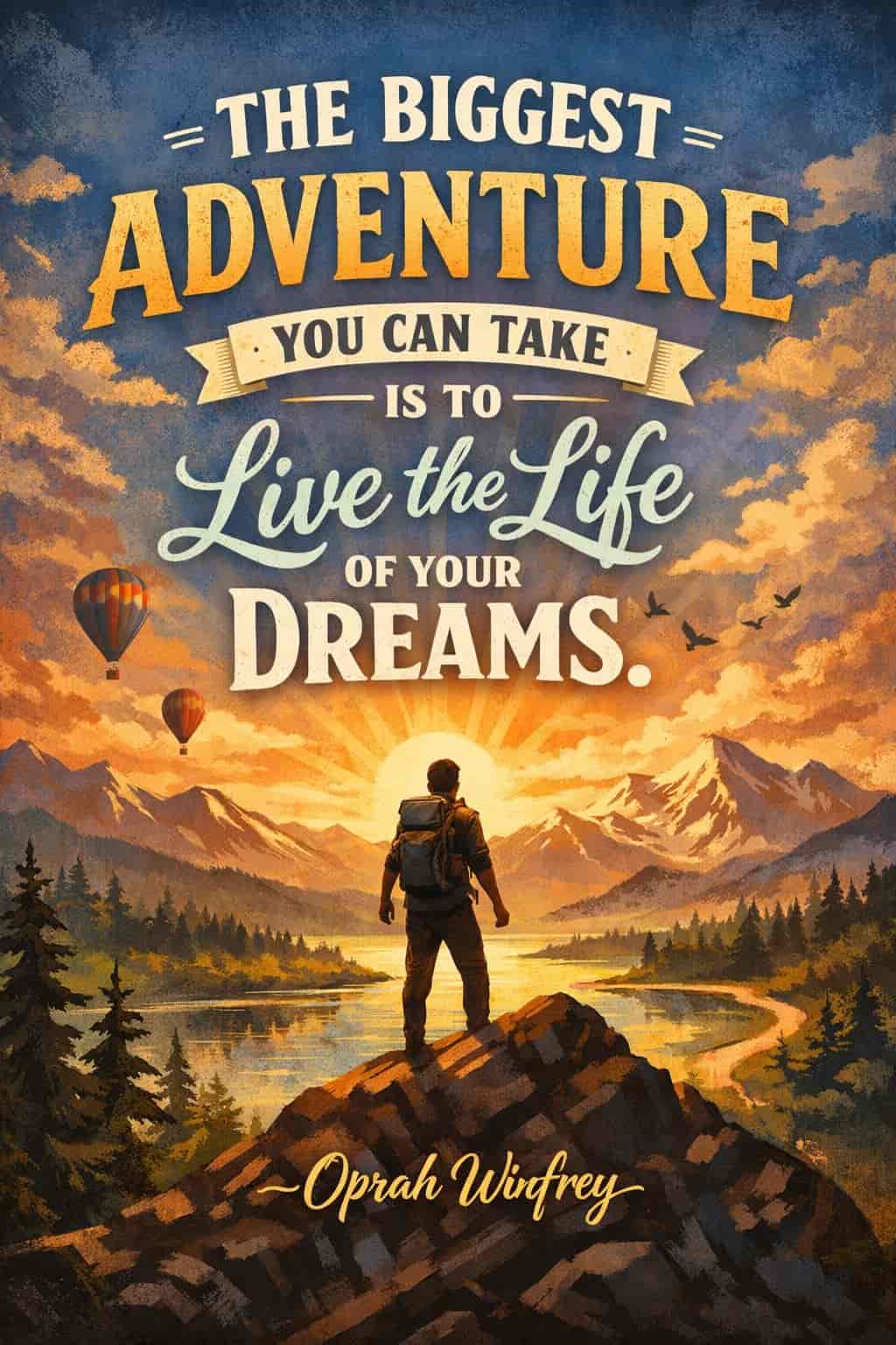The biggest adventure you can take is to live the life of your dreams.